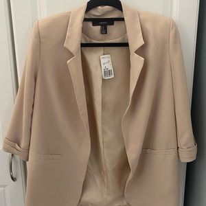 Beige blazer forever 21 brand new